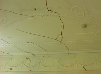 cracked ceiling before