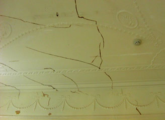 cracked ceiling before