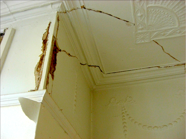 Cracked plaster